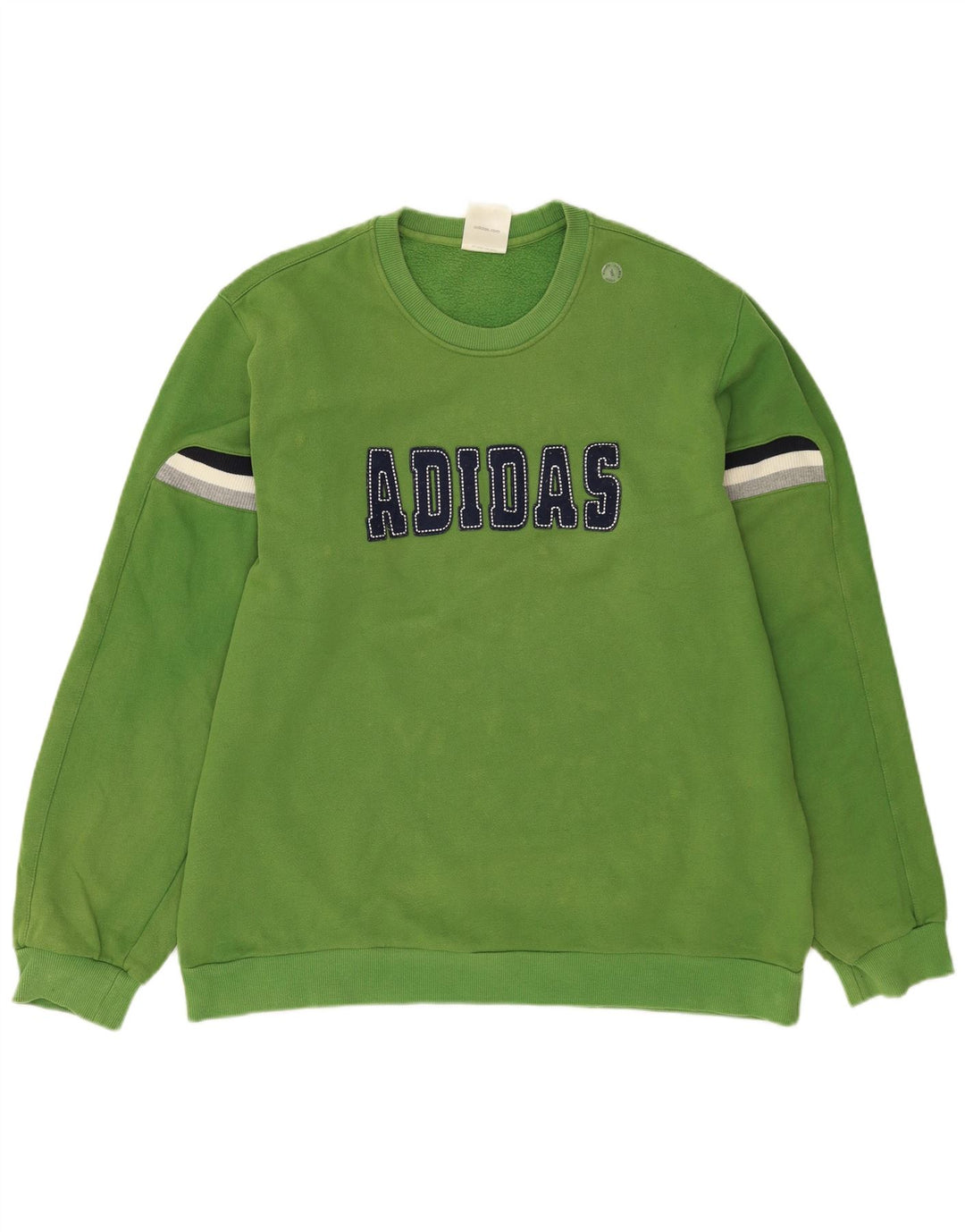 ADIDAS Sweat-shirt graphique pour hommes en coton vert grand