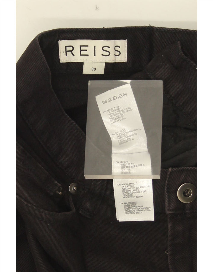 Reiss Femme Shacket Slim Jeans W30 L33 Noir Coton