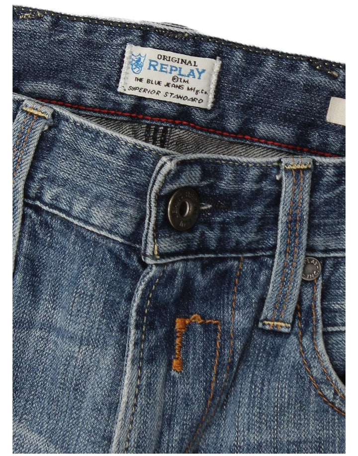 Replay Short Jeto Denim W32 Large Homme Bleu