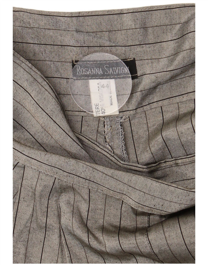 Pantalon court femme vintage IT 44 Medium W28 L23 Gris Polyester