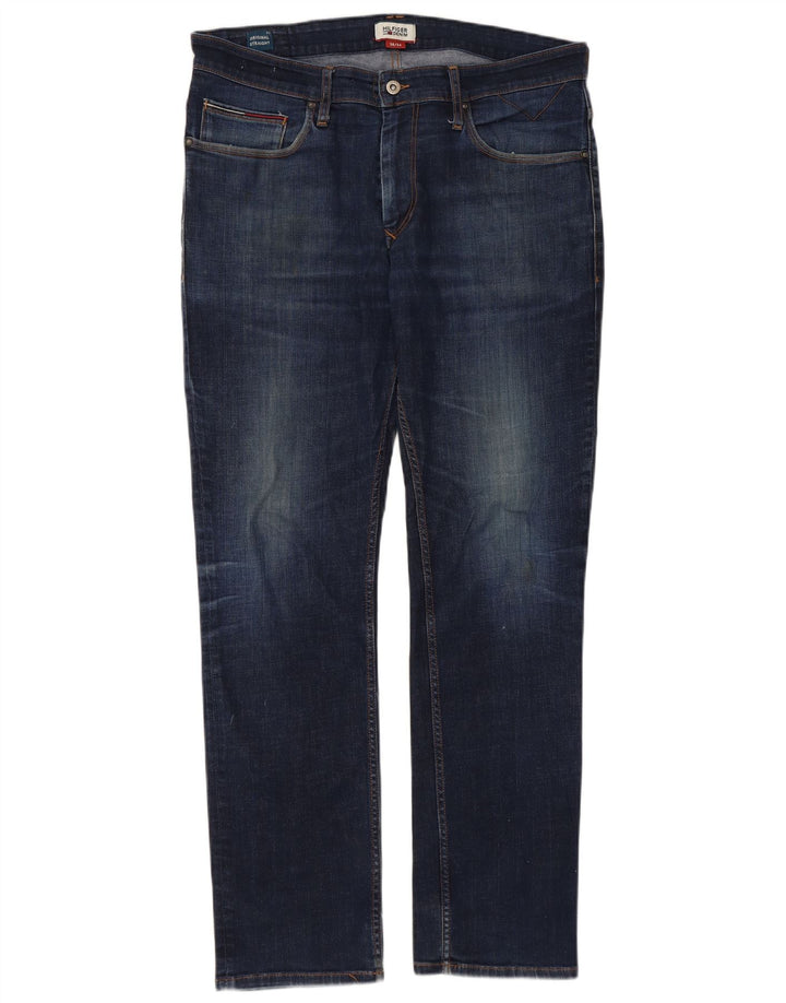 TOMMY HILFIGER Jean Droit Homme W38 L34 Bleu Marine Coton