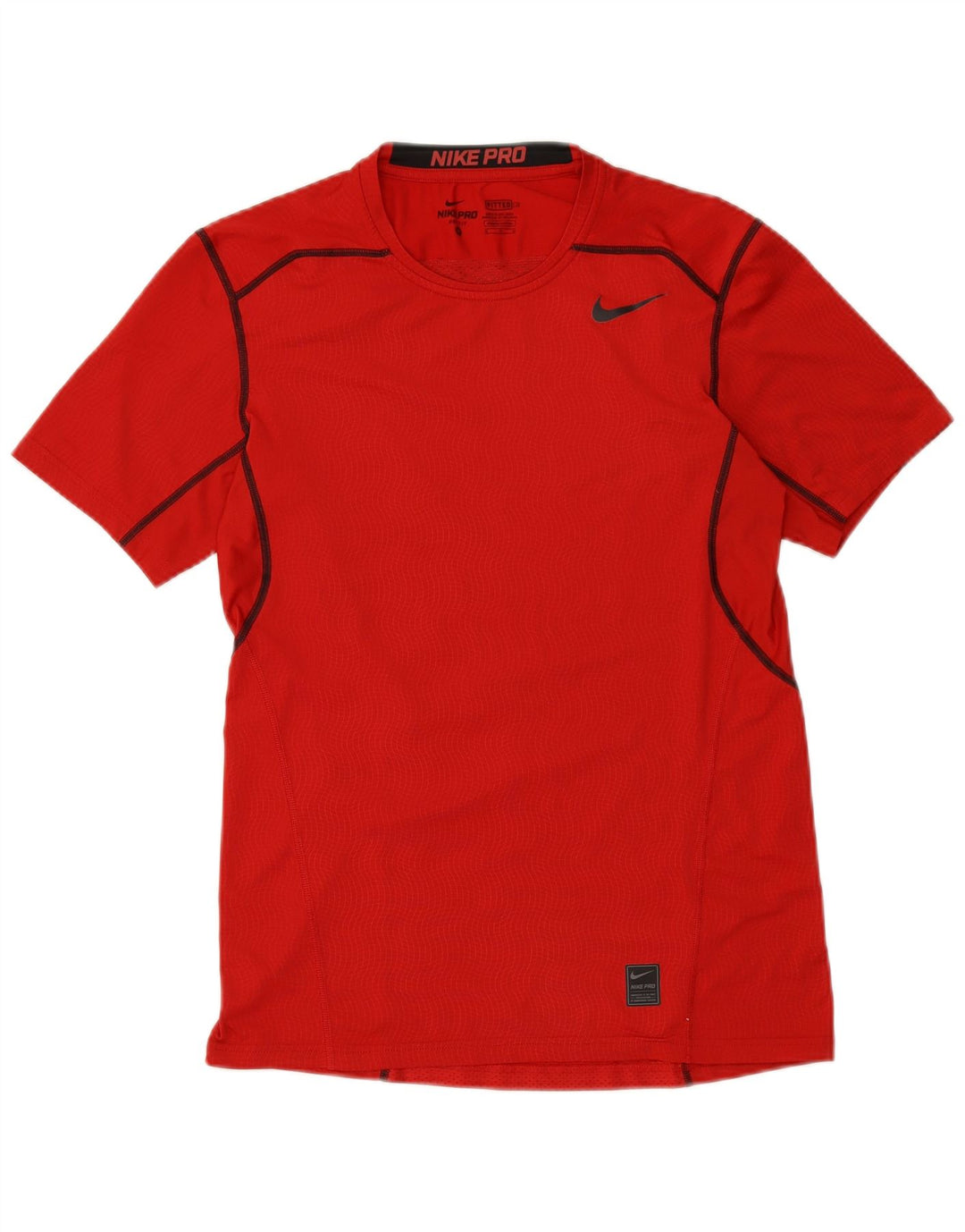 NIKE Homme Dri Fit Graphic T-Shirt Haut Rouge Moyen Polyester