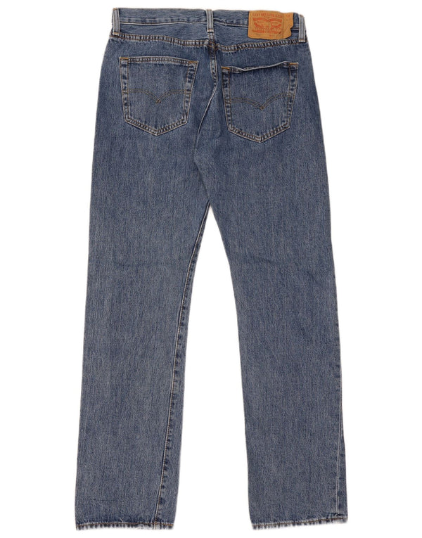 Levi's Mens 501 Straight Jeans W32 L32 Blue Cotton