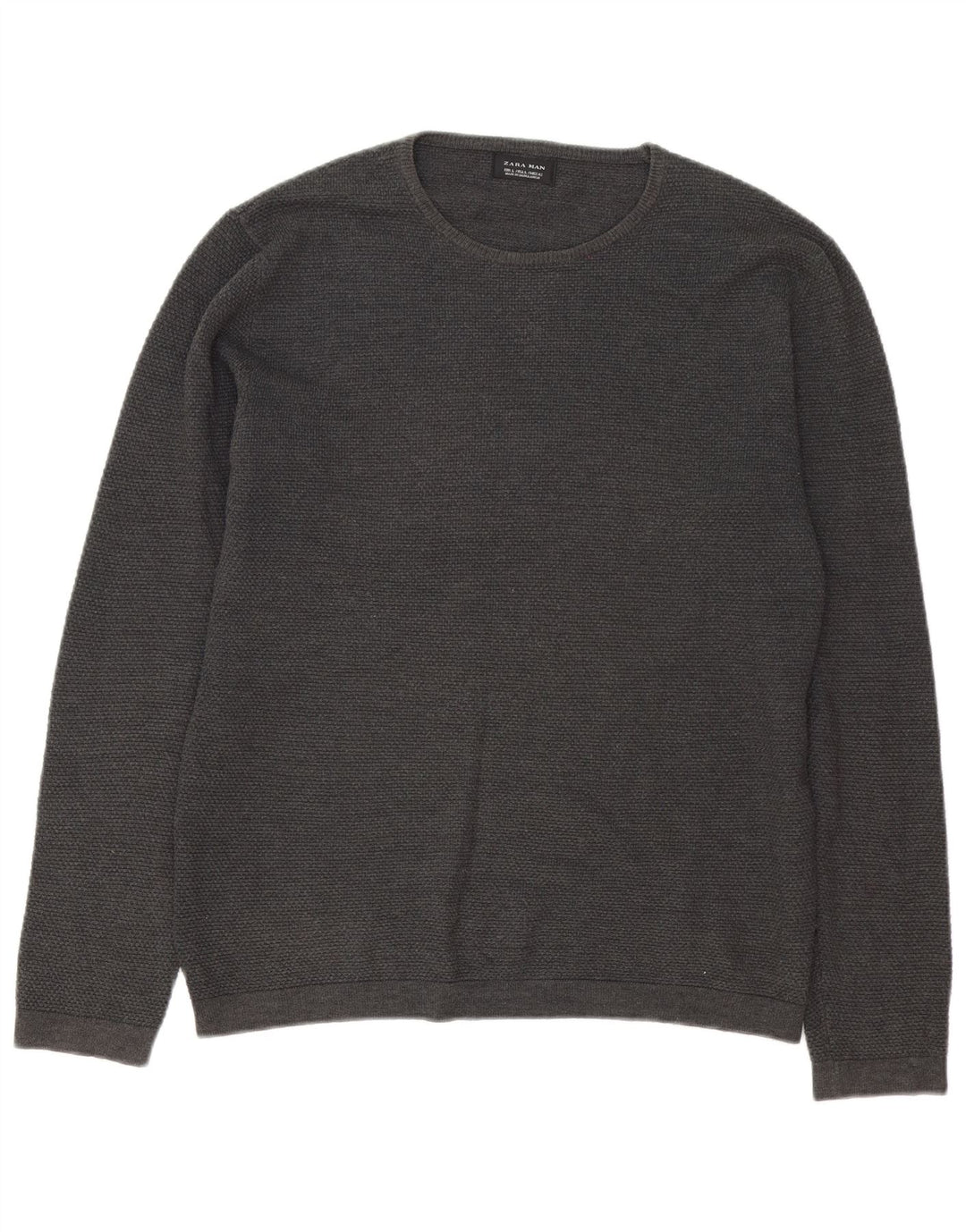 Zara Pull ras du cou pour homme, grand gris