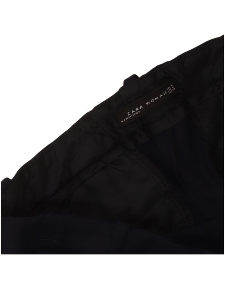 Zara Pantalon Slim Casual Femme Moyen W30 L27 Bleu Marine