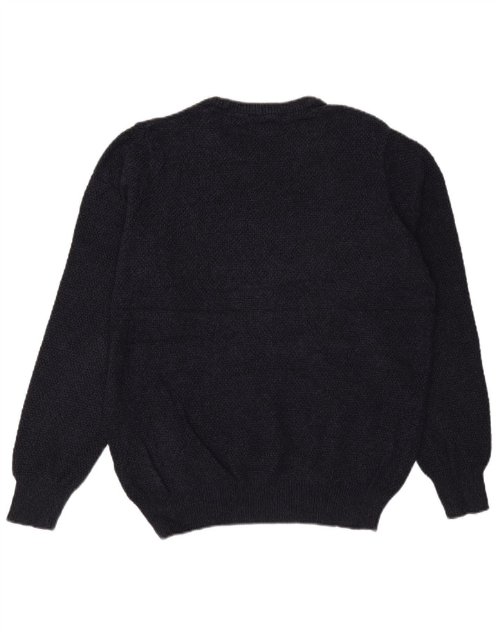 Marks & Spencer Pull à col rond coupe ajustée pour homme Bleu marine moyen