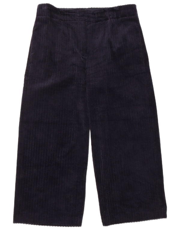 Marks & Spencer Pantalon court en velours côtelé pour femme UK 14 Large W32 L24 Bleu marine