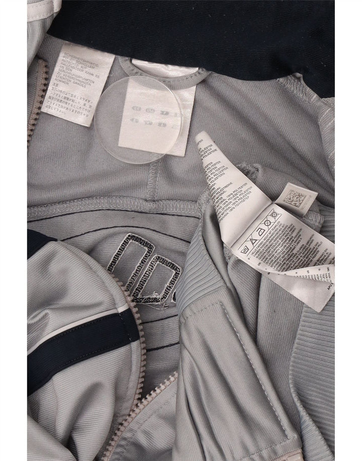 Adidas Veste de survêtement graphique pour homme Taille L Gris Colorblock Polyester