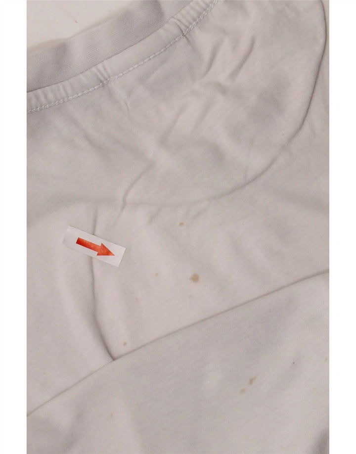 NAPAPIJRI Haut graphique à manches longues pour homme en coton blanc moyen