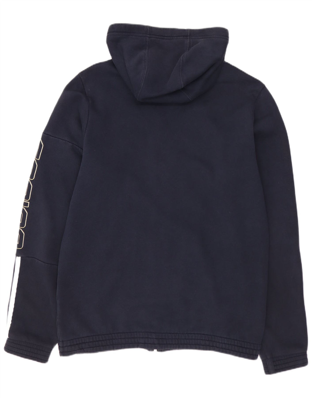 ADIDAS Pull à capuche zippé graphique pour homme en coton bleu marine moyen