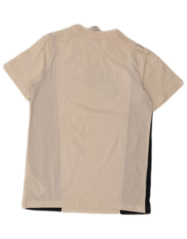 Nike Boys Graphic T-Shirt Top 12-13 ans Large Beige Colourblock Coton