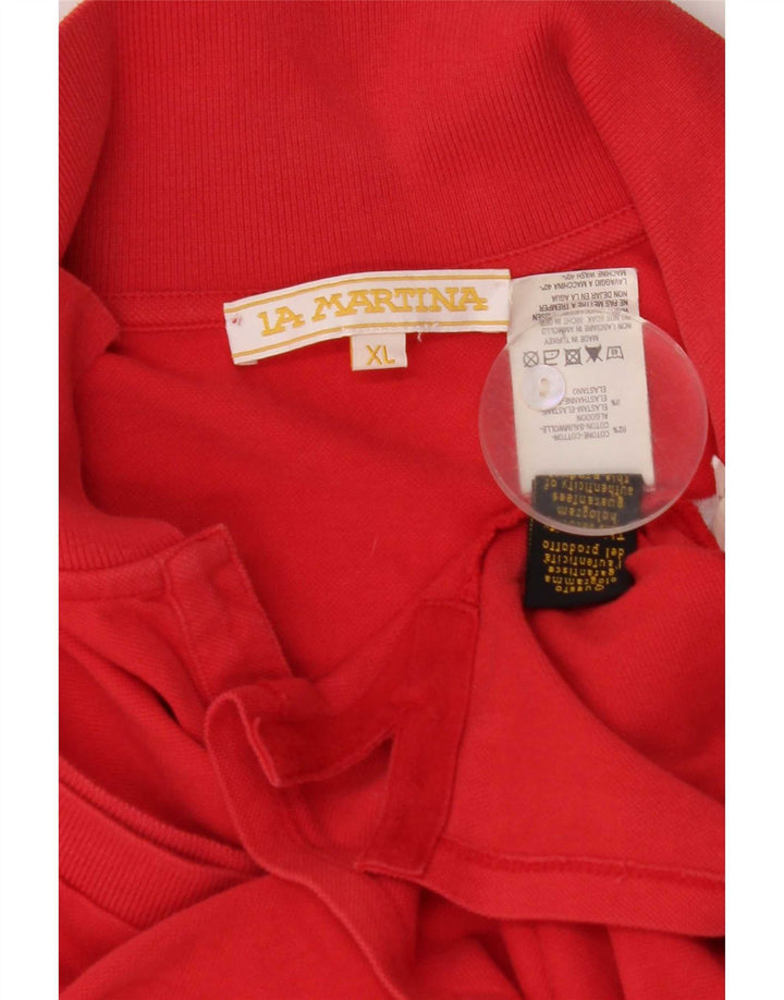 La Martina Chemise Pull Femme UK 18 XL Coton Rouge