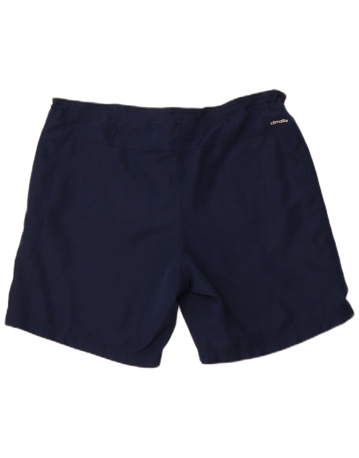 ADIDAS Short de sport Climalite pour hommes, grand, bleu marine, polyester