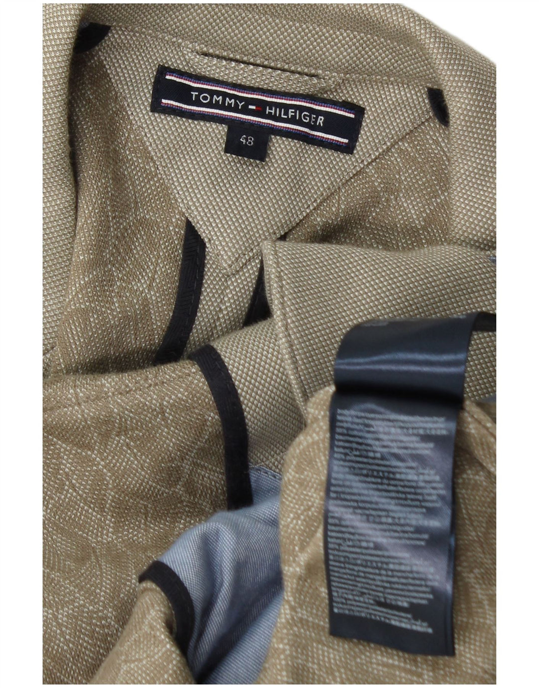 Tommy Hilfiger Veste blazer à 2 boutons pour homme IT 48 en coton beige moyen
