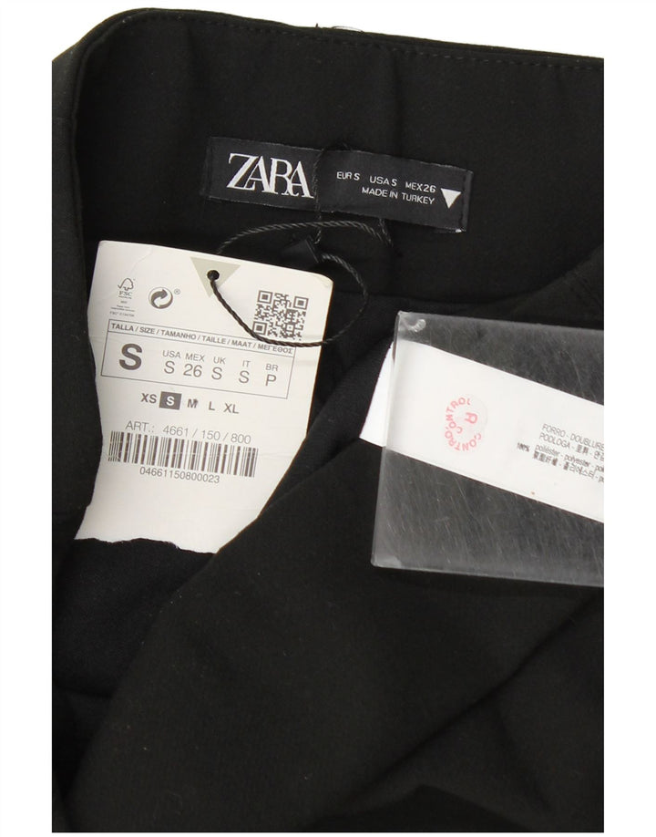 Zara Femme Mini Jupe Petit W26 Noir Polyester
