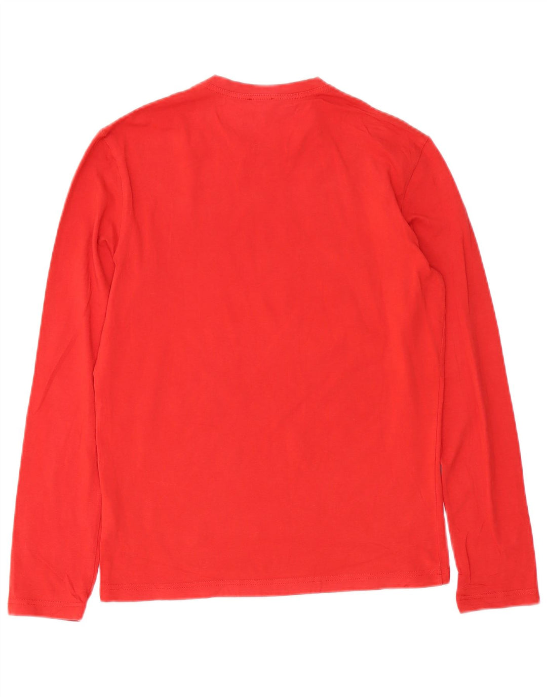 CALVIN KLEIN JEANS Haut Femme Manches Longues UK 14 Coton Rouge Moyen