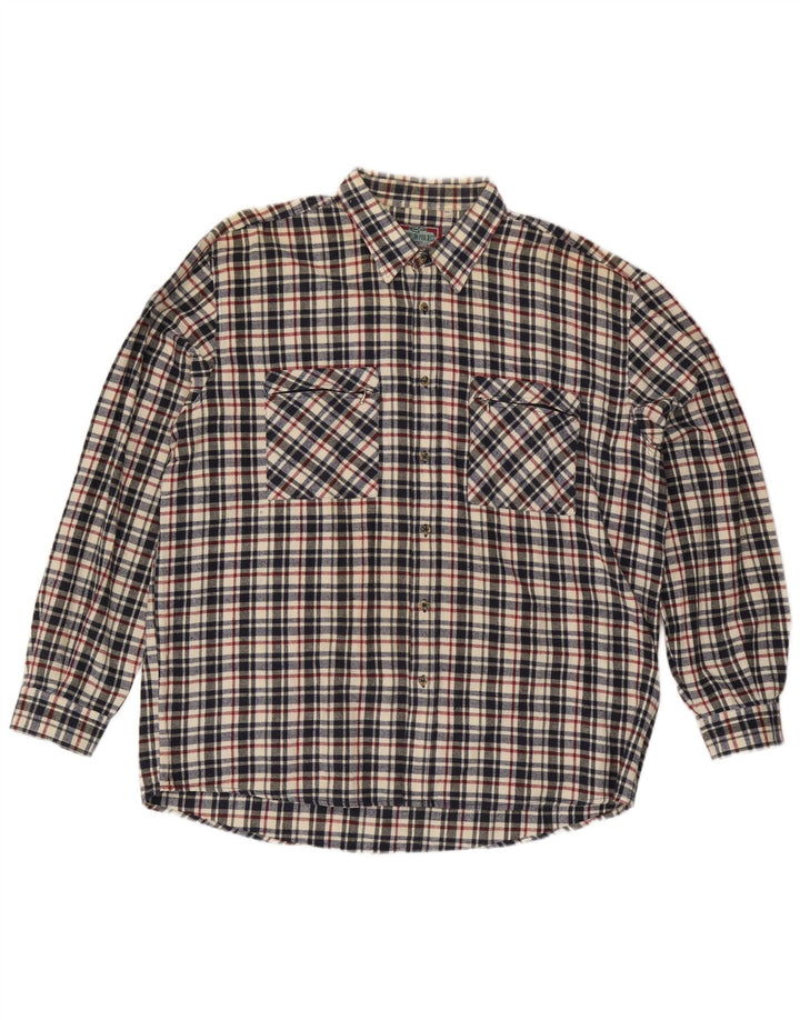 European Project Chemise en flanelle pour homme 2XL en coton à carreaux multicolore