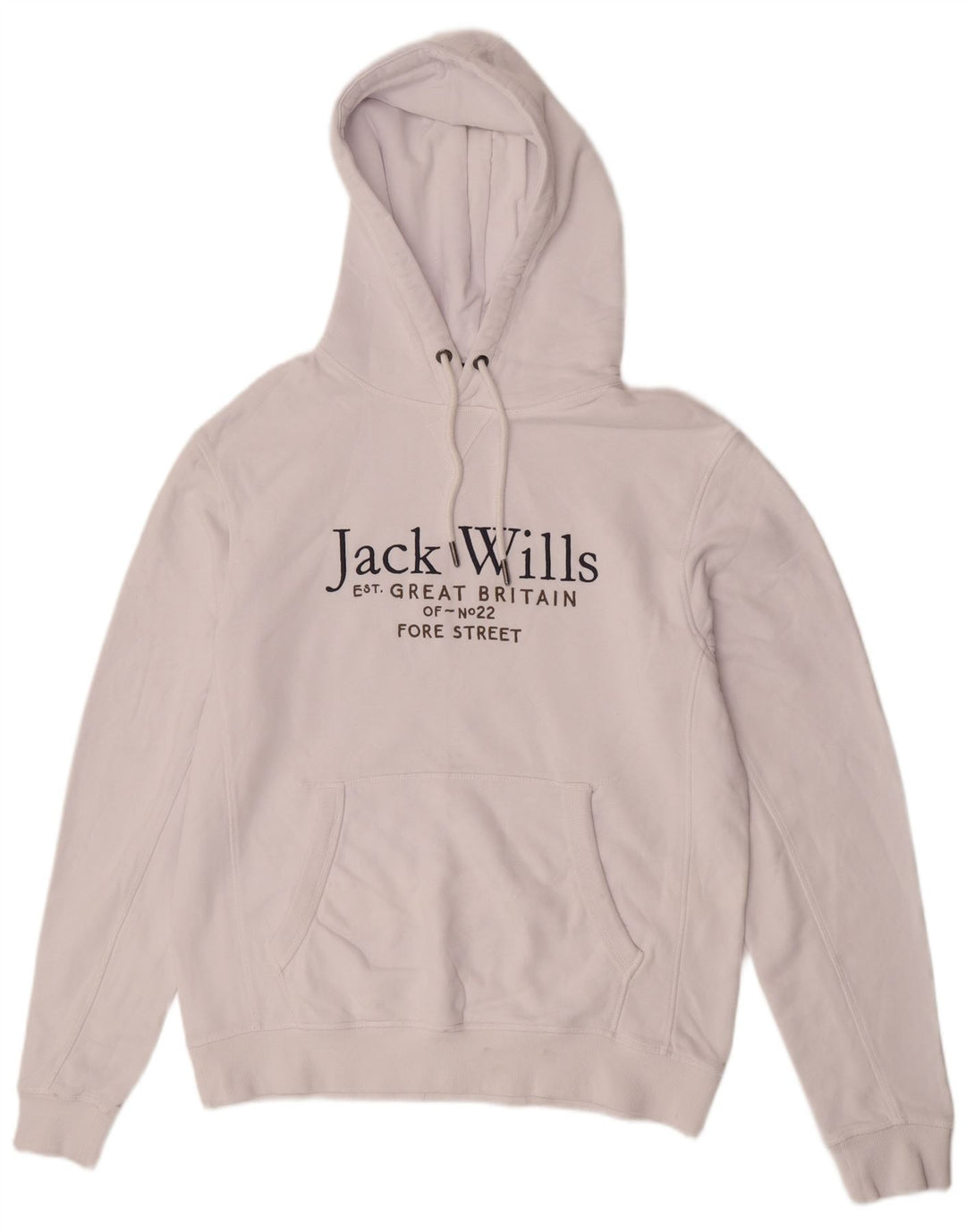 Jack Wills Pull à capuche graphique pour homme en coton blanc moyen