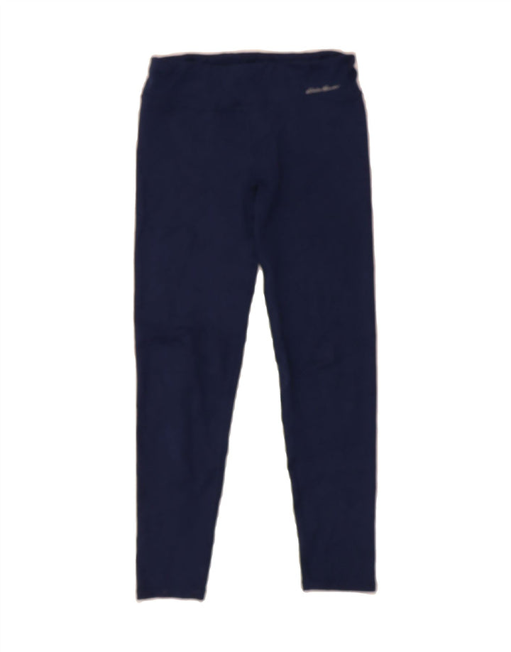 EDDIE BAUER Girls Leggings 14-15 Years XL Navy Blue Polyester Vintage Eddie Bauer and Second-Hand Eddie Bauer from Messina Hembry 