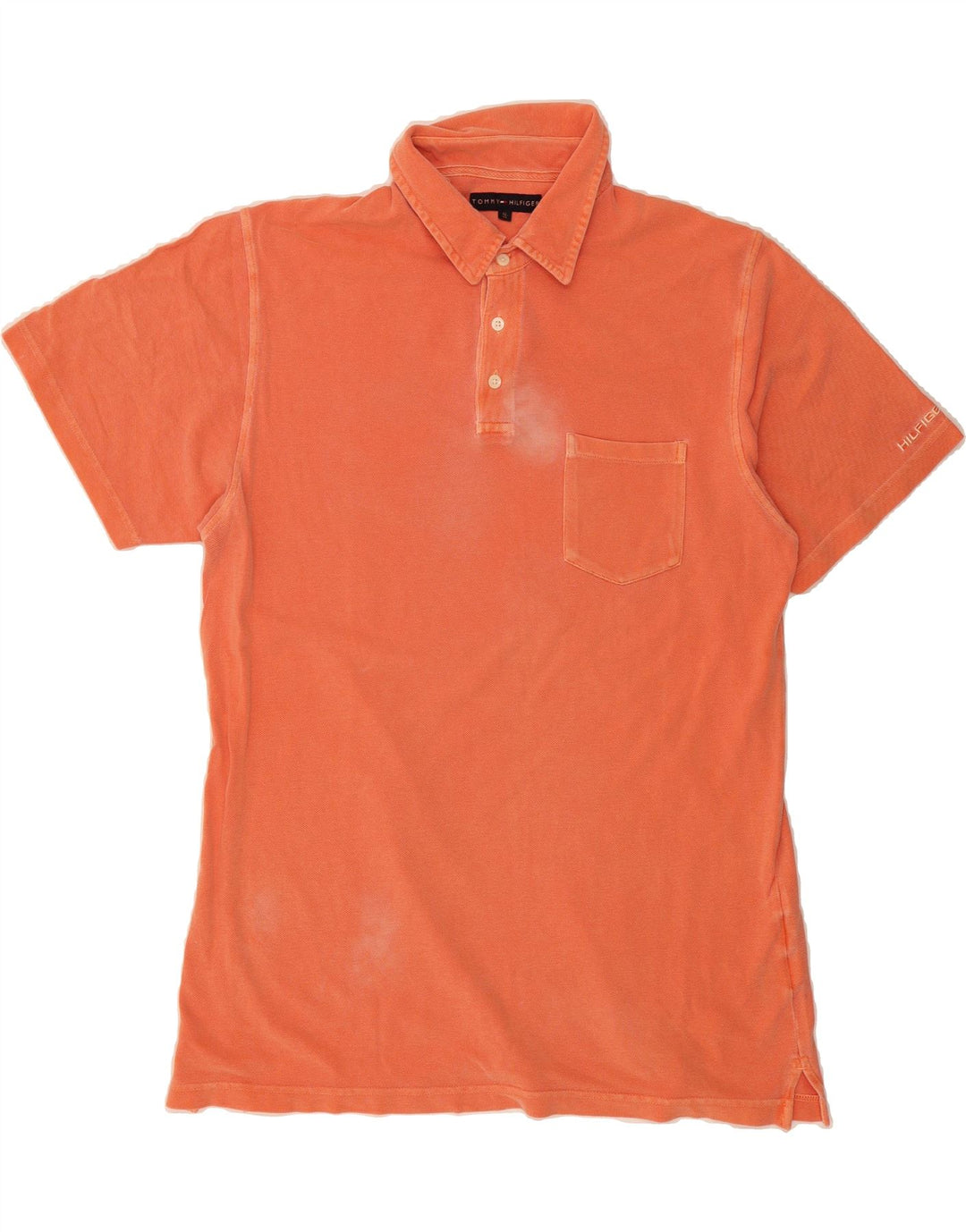 TOMMY HILFIGER Mens Polo Shirt XL Orange Vintage Tommy Hilfiger and Second-Hand Tommy Hilfiger from Messina Hembry 