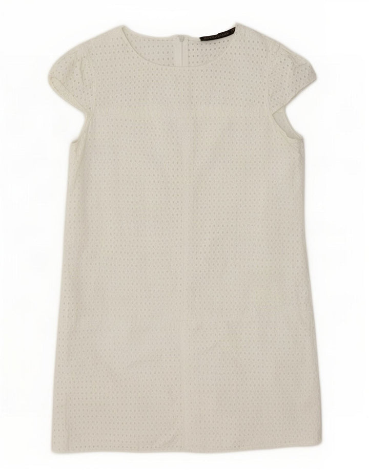 Zara Robe droite pour femme UK 12 Blanc moyen
