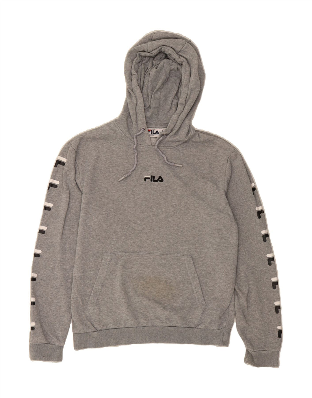 FILA Mens Graphic Hoodie Jumper Medium Grey Cotton Vintage Fila and Second-Hand Fila from Messina Hembry 