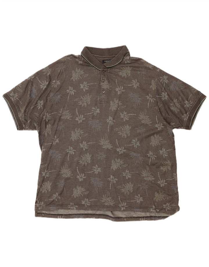 IZOD Polo de Golf Homme XL Gris Coton Floral