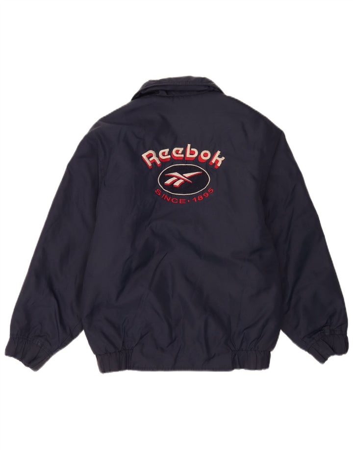 Reebok Veste Bomber Graphique Garçon 13-14 ans Bleu Marine Nylon