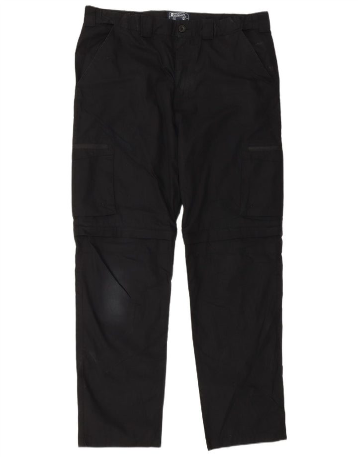 Mountain Warehouse Pantalon cargo droit pour homme W34 L32 Noir Polyester