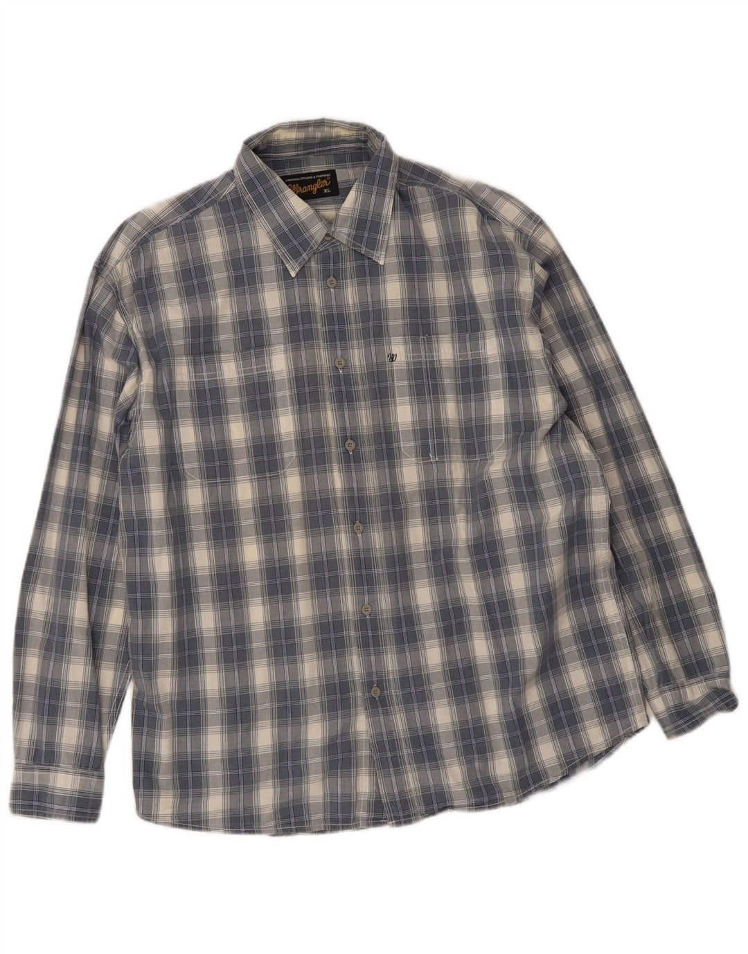 Wrangler Chemise Homme XL Bleu Carreaux Coton