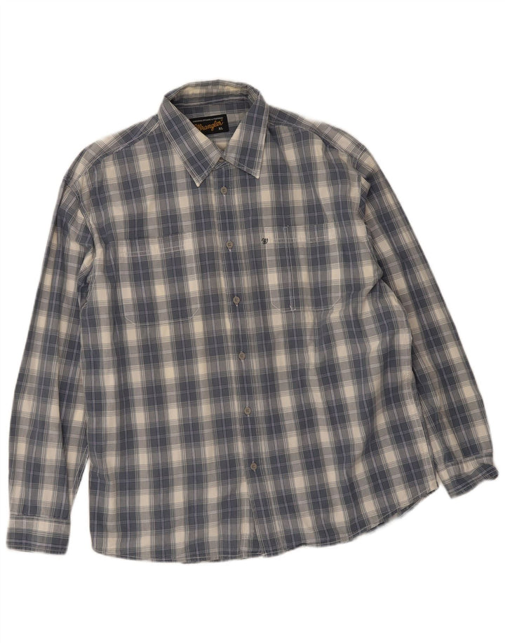 Wrangler Chemise Homme XL Bleu Carreaux Coton