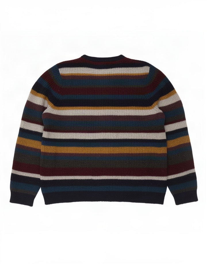 Marks & Spencer Pull Col Ras du Cou Homme Rayé Multicolore Moyen