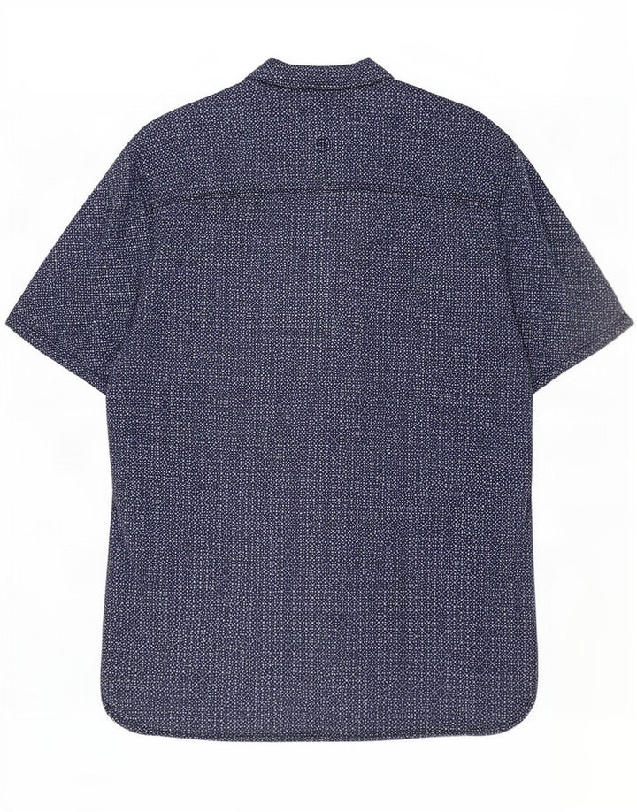Chemise Classique à Manches Courtes Homme Fat Face Bleu Marine Moyen Géométrique