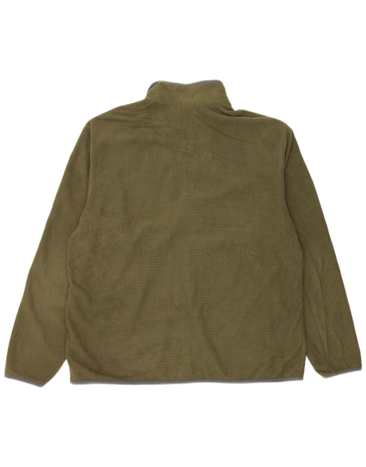 Eddie Bauer Pull polaire à col zippé pour homme, grand polyester vert