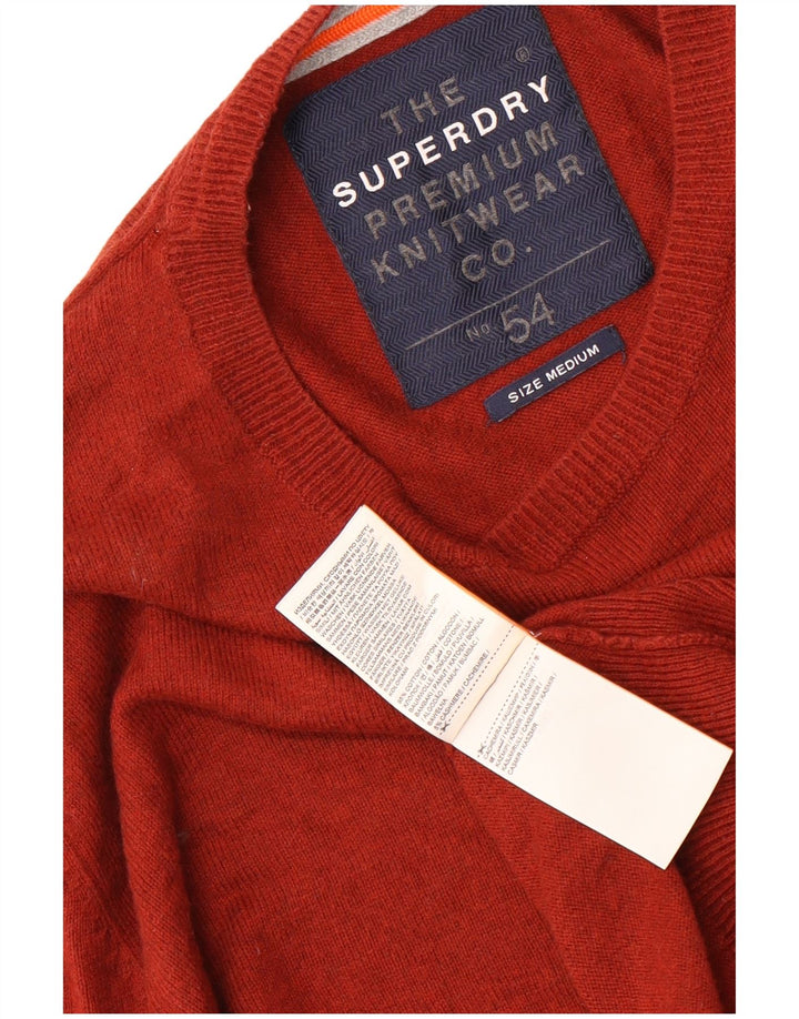SUPERDRY Pull à col rond pour homme en coton marron moyen