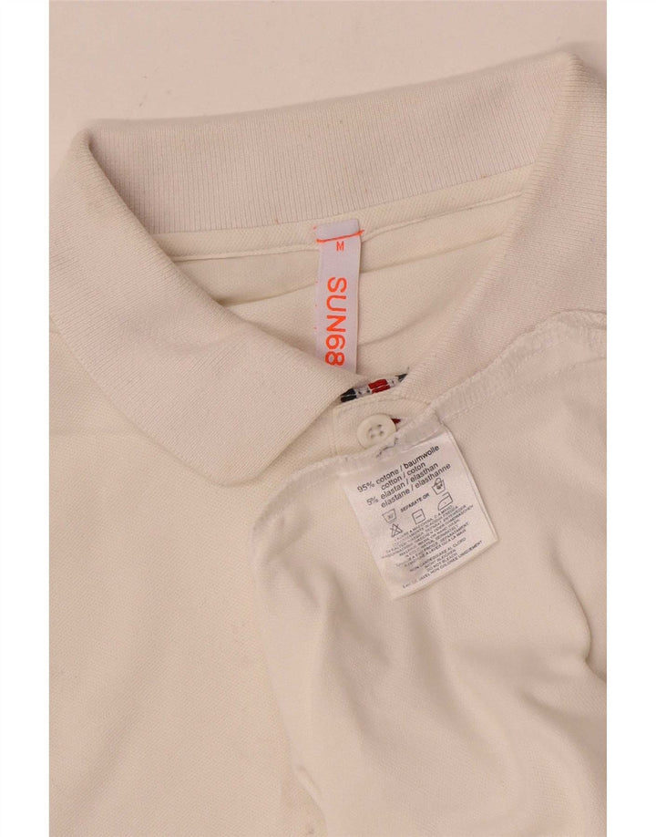 Sun68 Polo Homme Blanc Moyen Coton