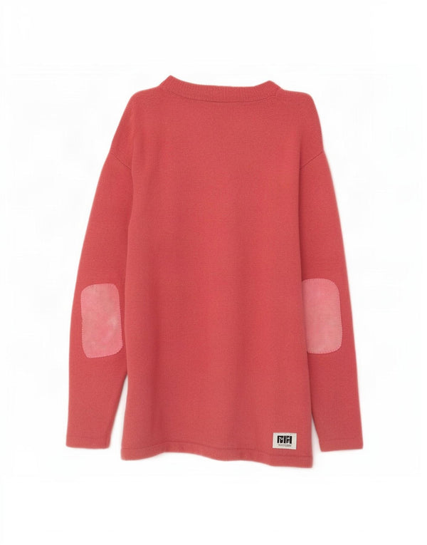 Laura Ashley Pull cardigan long pour femme UK 14 Grande laine vierge rose