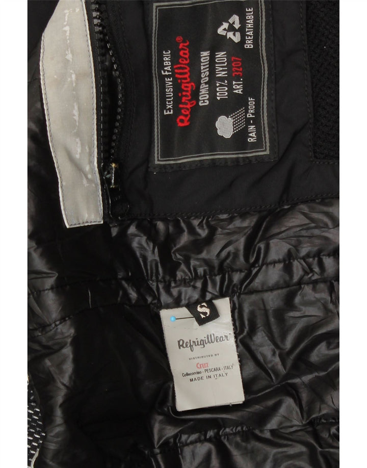 Refrigiwear Veste bomber à capuche pour femme UK 10 Petit nylon noir