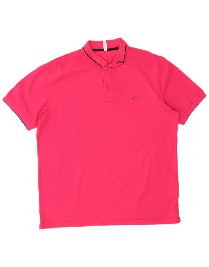 Sun68 Polo Homme 2XL Rose Coton