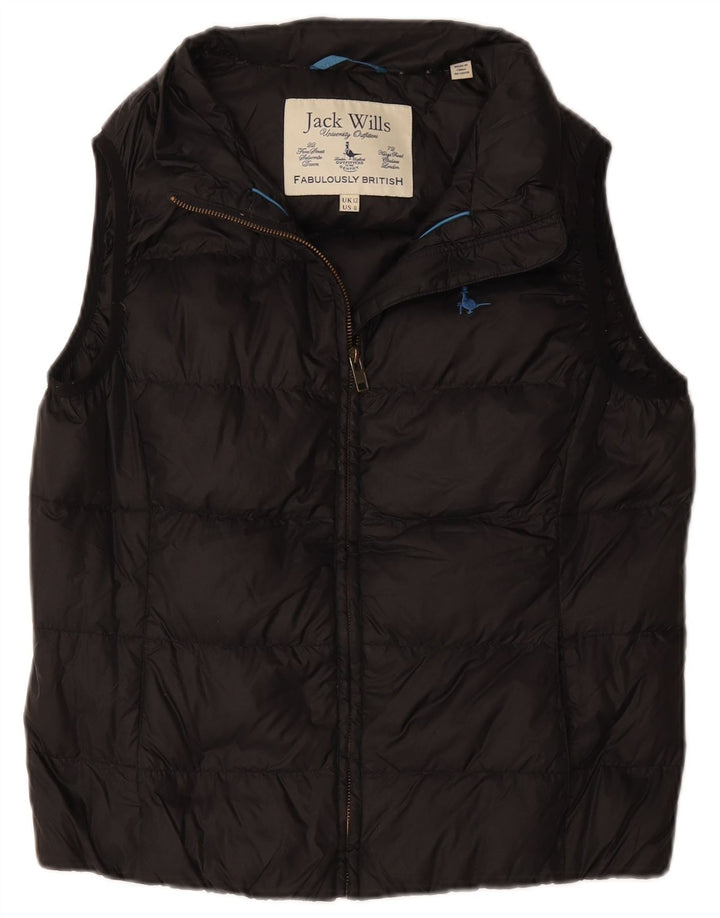 Jack Wills Gilet rembourré pour femme UK 12 Medium Noir