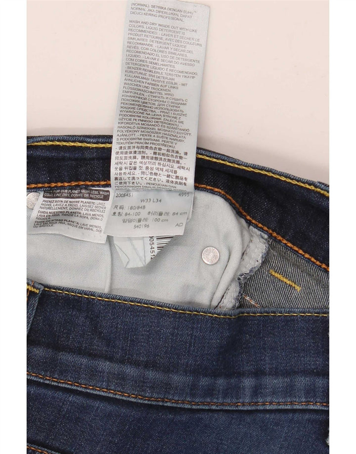 Levi's Jean Slim 511 Homme W33 L34 Bleu Marine Coton