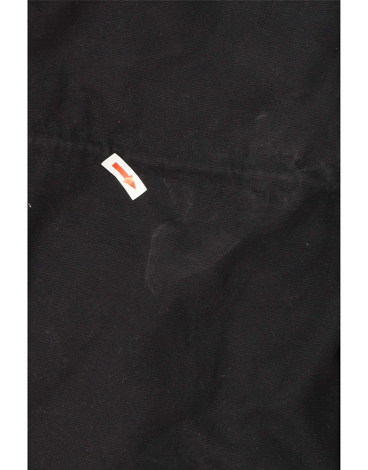 Billabong Parka à capuche pour femme UK 14 en coton noir moyen