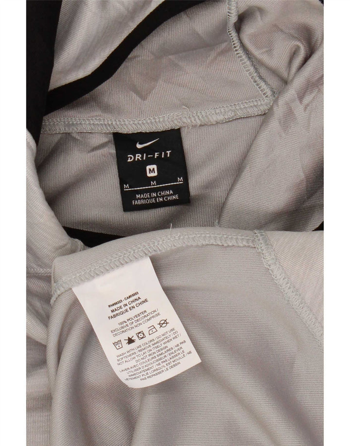 Nike Pull à capuche graphique Dri Fit pour femme UK 14 Gris moyen Polyester