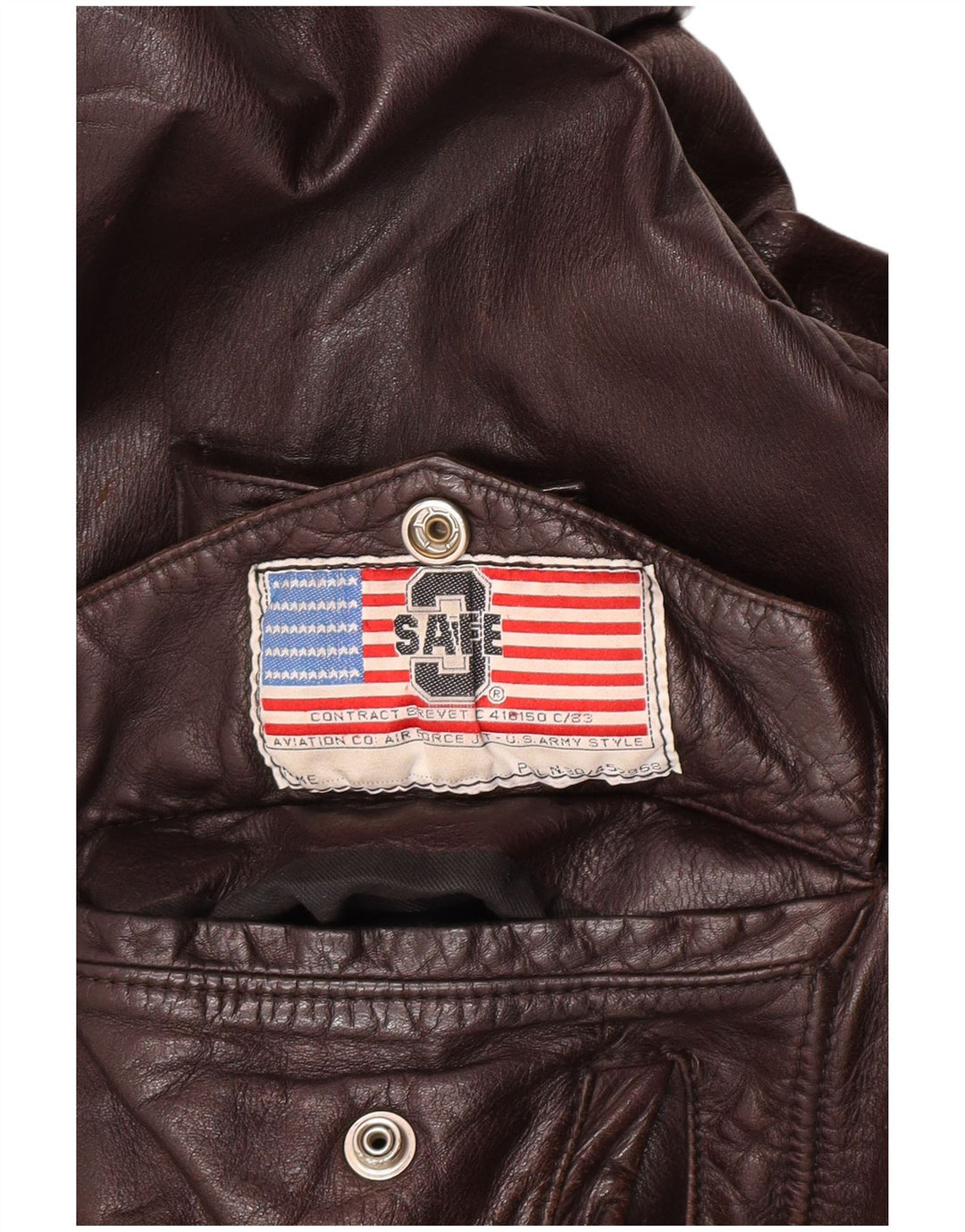 veste en cuir homme vintage UK 40 Grand cuir brun