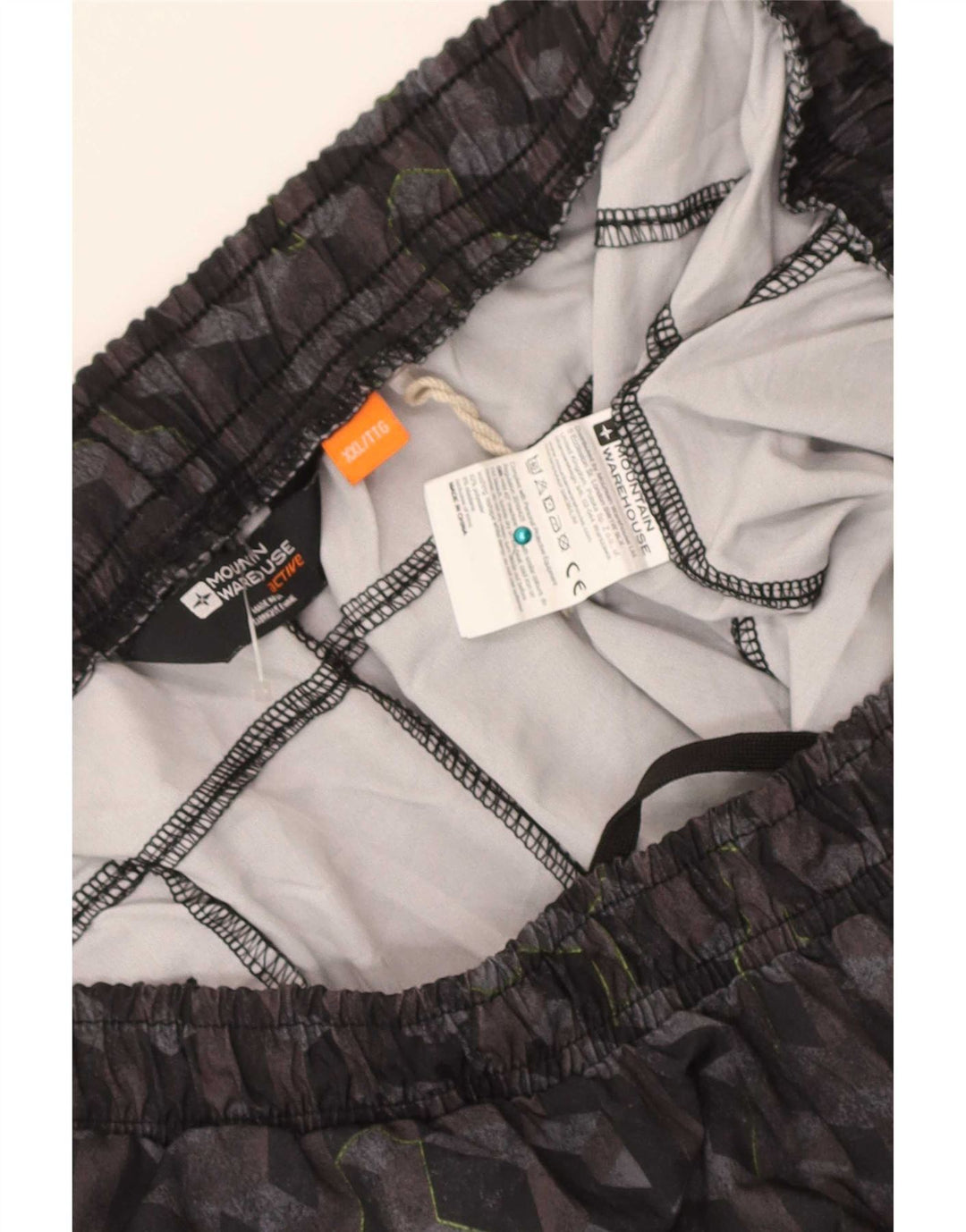 Mountain Warehouse Short de sport pour homme en polyester géométrique noir 2XL