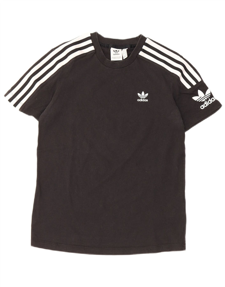 ADIDAS T-shirt graphique pour femme UK 8 Small Noir Coton