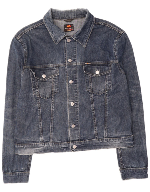 Energie Veste en Jean Homme UK 42 XL Bleu Coton