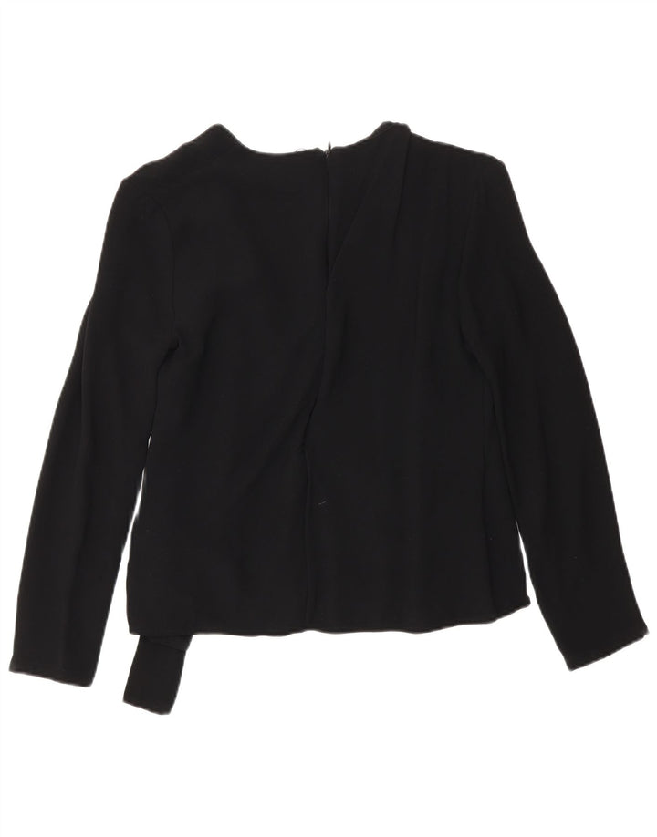 French Connection Chemisier cache-cœur à manches longues pour femme UK 8 Small Noir