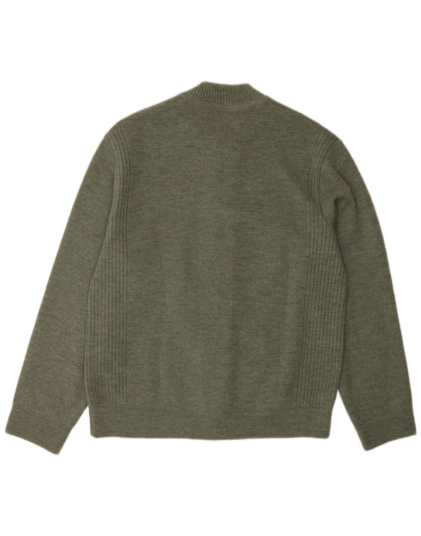 Breidhof Pull Cardigan Coupe Régulière pour Homme EU 52 Large Vert