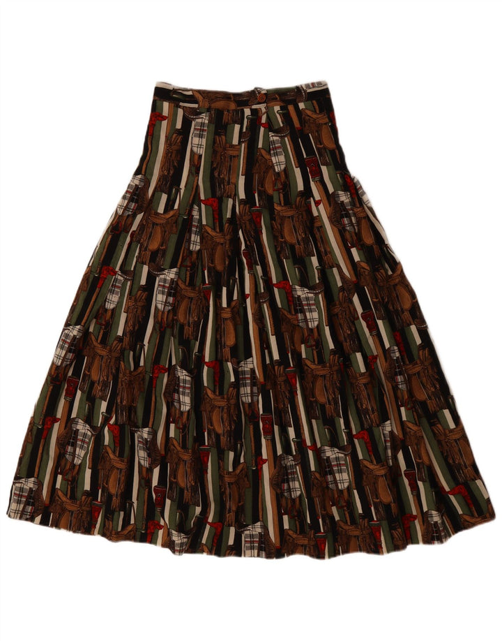 jupe plissée graphique femme vintage IT 42 Medium W28 multicolore